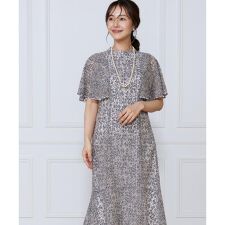 配色レースマーメイドワンピース