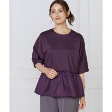 異素材フリルカットプルオーバー