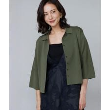 《大きいサイズ》ミラノリブ衿付きプルオーバー