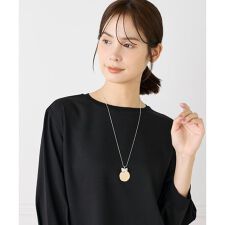 ラウンドプレートチャームネックレス