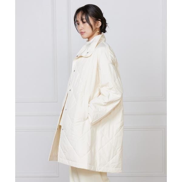 NOBLE スタンドカラーオーバーコート　ベージュ　　　サイズ：フリー 中古・古着通販】Noble (ノーブル) スタンドカラーオーバーコート