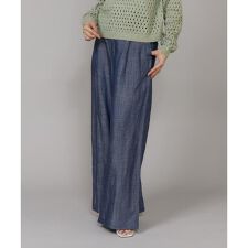 タックワイドデニムパンツ