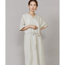 《大きいサイズ》ギャザーウエストワンピース