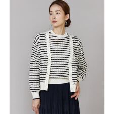 《大きいサイズ》透かし柄リブクルーネックプルオーバー