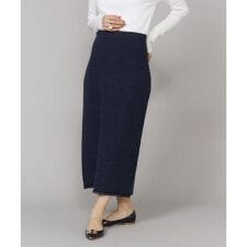 《大きいサイズ》ニットツイードAラインスカート