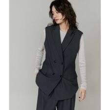 《大きいサイズ》ダブルブレストジレ