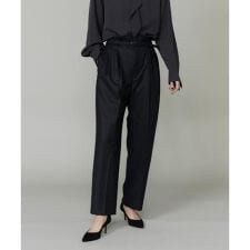 《大きいサイズ》ハイウエストベルト付きパンツ