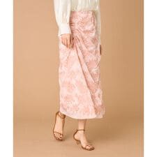 シフォン刺繍スカート