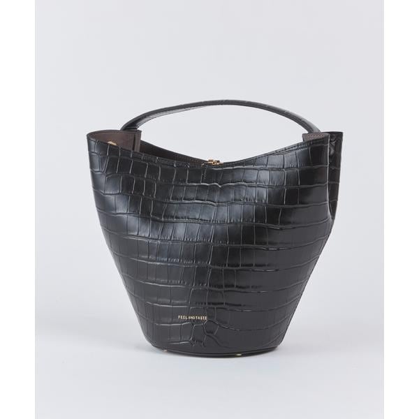 [�}���C]LILY CROC embossed leather 2way �n���h�o�b�O�sFEEL AND TA/�t�F�C�o���b�g �X�L�i���m�iFAVORITE SUKINAMONO�j �u���b�N