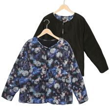 ScoLar スカラー スカラーちゃん×宇宙×ネコ柄リバーシブル中綿ブルゾン