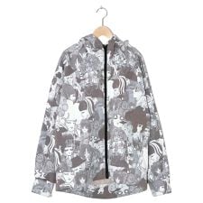 ScoLar スカラー スカラーと女の子がいっぱい柄ボアパーカー