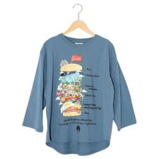 ScoLar スカラー スカラーバーガータウン柄Tシャツ