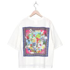 ScoLar スカラー レトロスカーフ柄 バックアップリケTシャツ