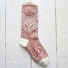 フレンチブル(French bull)のFrench Bull フレンチブル No.11-25265 アイラブフォックスソックス キツネ柄