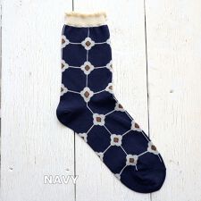 フレンチブル(French bull)のFrench Bull フレンチブル No.11-25272 タイルソックス レトロ柄