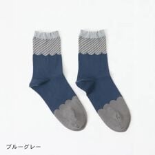 フレンチブル(French bull)のFrench Bull フレンチブル No.11-24261 ビスキュイソックス レトロ柄