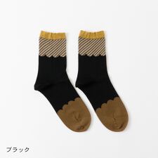 フレンチブル(French bull)のFrench Bull フレンチブル No.11-24261 ビスキュイソックス レトロ柄