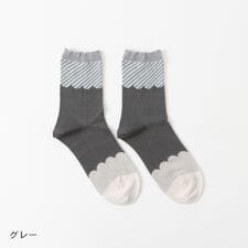 フレンチブル(French bull)のFrench Bull フレンチブル No.11-24261 ビスキュイソックス レトロ柄