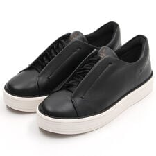 ランバン コレクション(LANVIN COLLECTION)のサテンモチーフスリッポンスニーカー