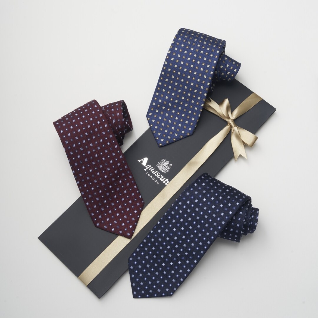 ネクタイ】アクアスキュータム｜小紋 メランジ | アクアスキュータム