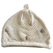 育児工房(Ikuji-Kobo)のオーガニックベビーニット帽子(ポップコーン）