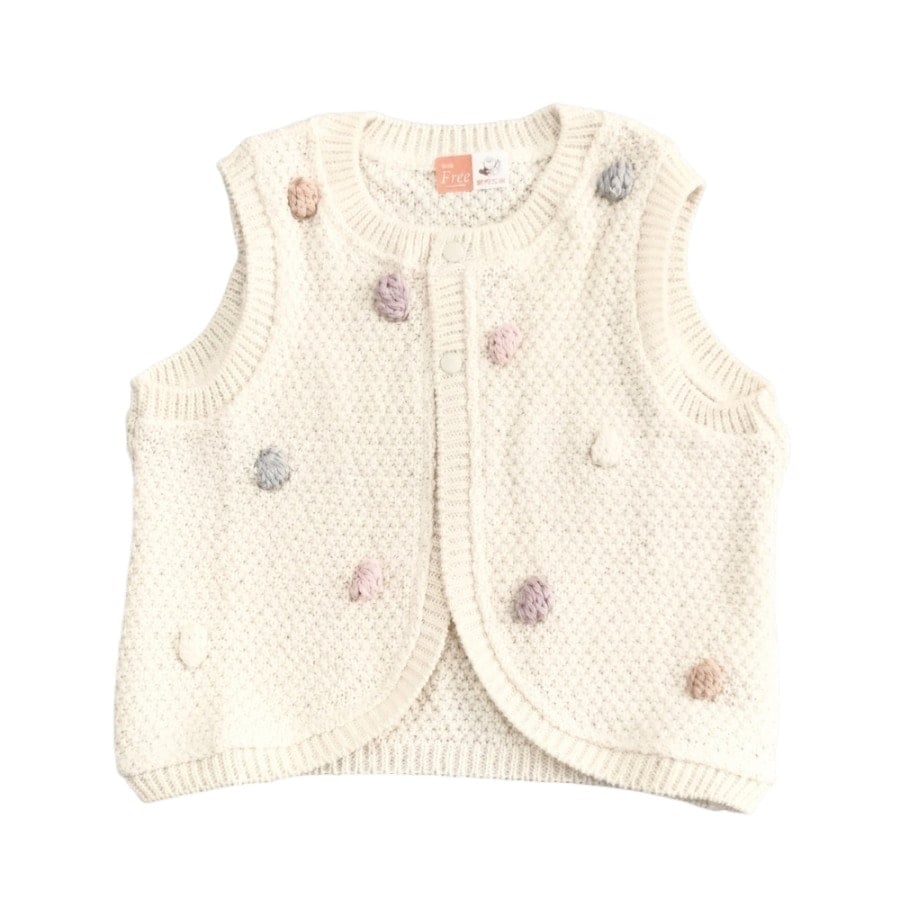 オーガニックベビーニットベスト(ポップコーン） | 育児工房(Ikuji