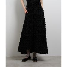 ランバン オン ブルー(LANVIN en Bleu)のロングカットジャガードスカート