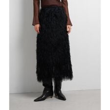 ランバン オン ブルー(LANVIN en Bleu)のフェザージャガードレイヤードスカート