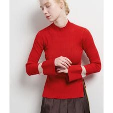 ランバン オン ブルー(LANVIN en Bleu)のシアーポイントカフスリブニット