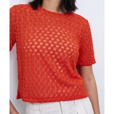 【手洗い可】シアーレースカットソー