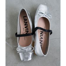 レザーリボンバレエシューズ