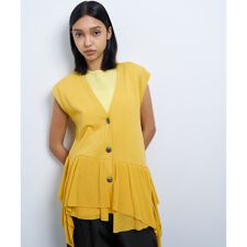 ランバン オン ブルー(LANVIN en Bleu)のフリルヘムニットベスト