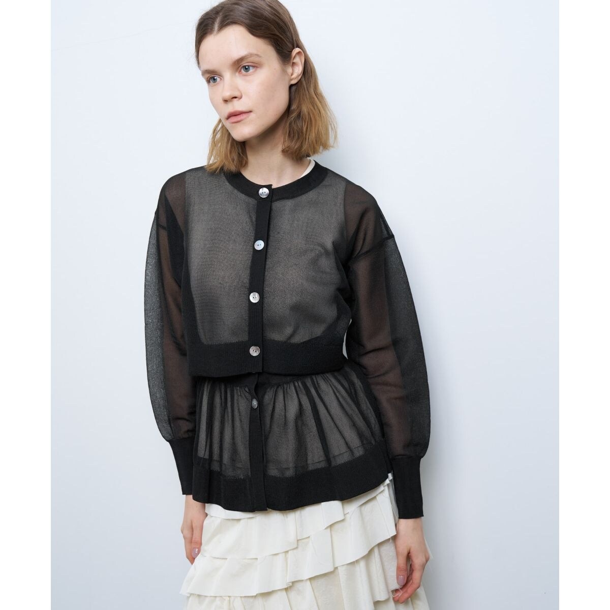 フリルヘムニットベスト | ランバン オン ブルー(LANVIN en Bleu