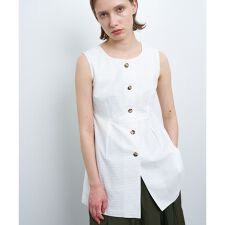 【セットアップ対応商品】コットンリップルベスト