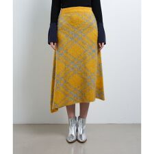チェックジャカードニットスカート