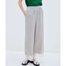 ランバン オン ブルー(LANVIN en Bleu)のシアーストライプワイドパンツ