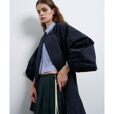 コットンタフタベルテッドコート