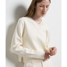 ダブルフェイスVネックニット