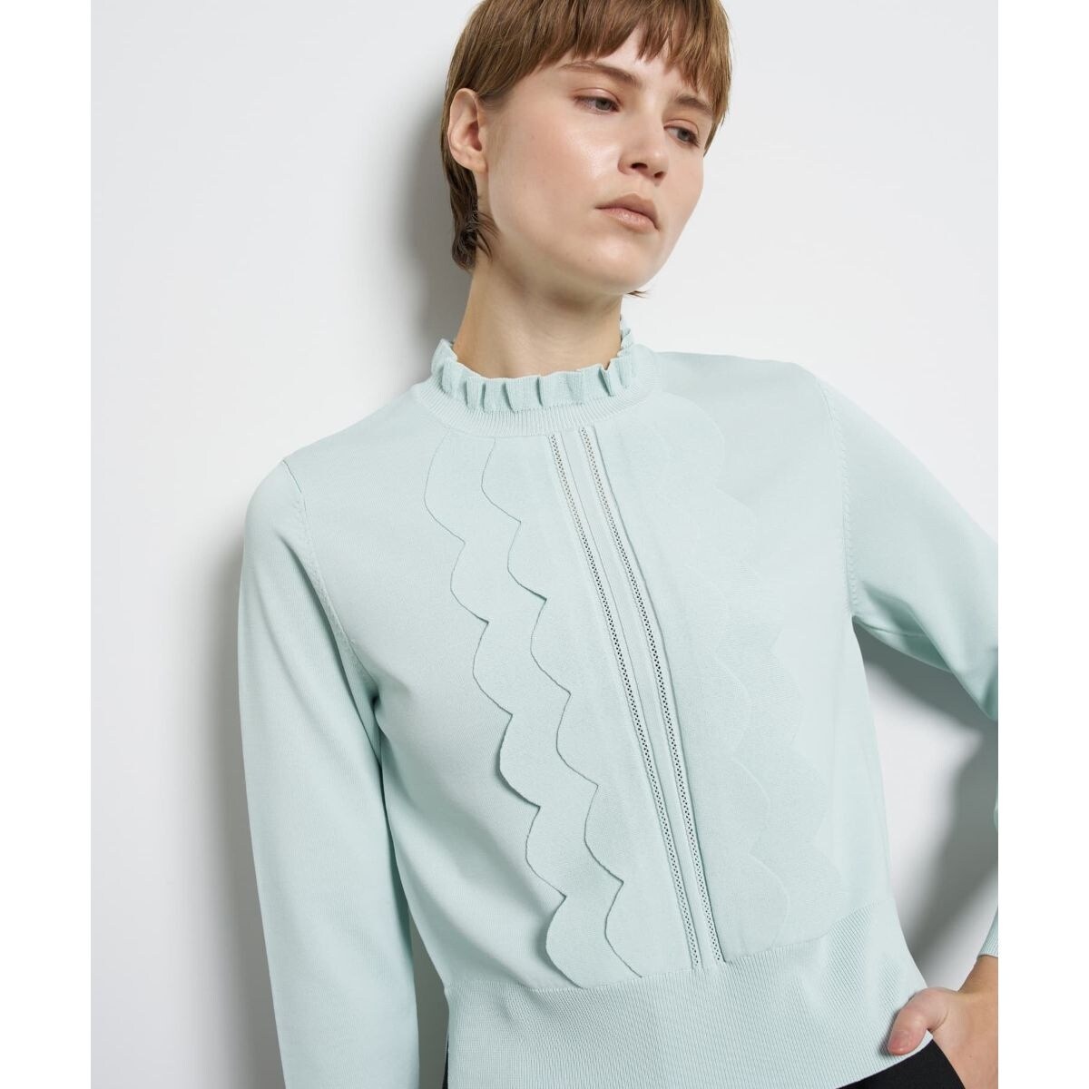 スカラフリルニット | ランバン オン ブルー(LANVIN en Bleu) | マルイ 