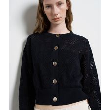 JLメタルボタンレースニットカーディガン