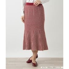 チェックマーメイドスカート