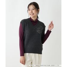 刺繍Vネックニットベスト【CORSINI & PROTI】