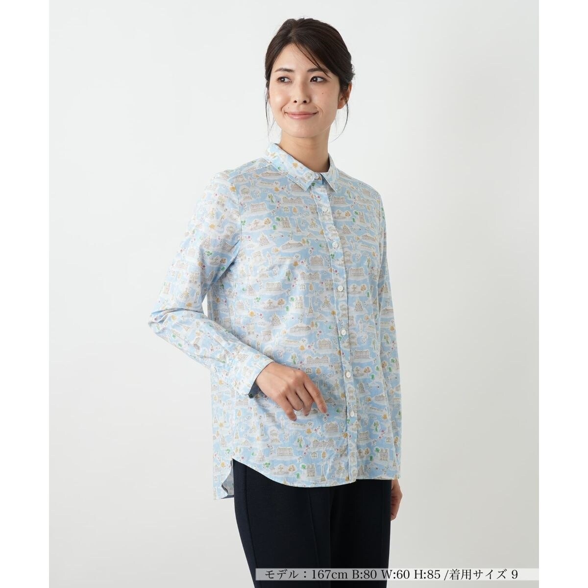 LIBERTYプリントシャツブラウス【25年10月カタログ】 | レリアン 