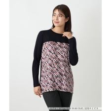 チェック切替クルーネックニット【RATTI】