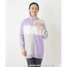 カラーブロックカーディガン【HAND】