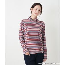 マルチボーダーハイネックカットソー【BIANCA LANCIA】