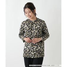 プリントバンドカラーブラウス【Leilian WHITE LABEL】