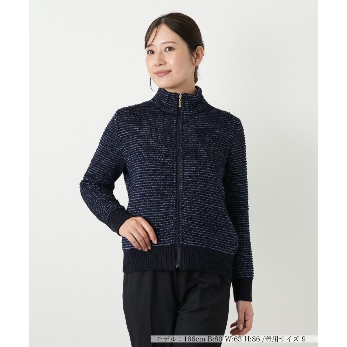 レリアン スタンドカラージャケット　大きいサイズ15+　フロントジップ レリアン スタンドカラージャケット 大きいサイズ15+ フロントジップ