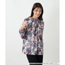 フラワー柄シフォンブラウス【RATTI】