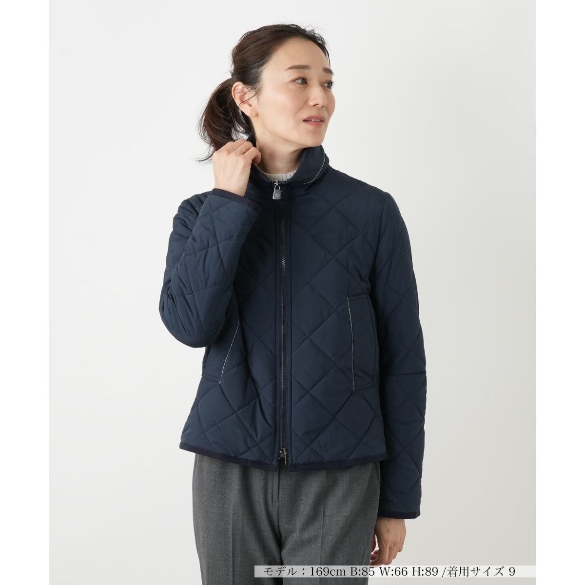 中わたダイヤ柄キルティングジャケット【CINZIA ROCCA】 | レリアン